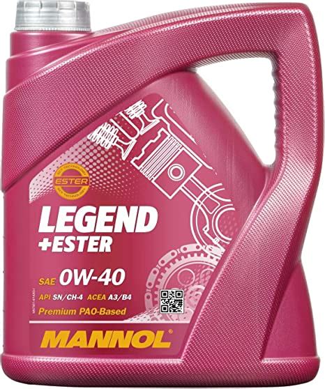 mannol öl|Mannol Premium motor oil Legend+Ester 0W 40 (4L)